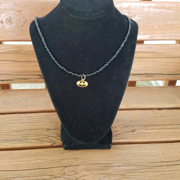 Rocks and Roses Jewelry - Gold Batman Charm Necklace
